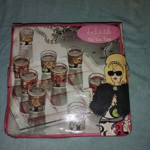 Delicious Pink and Black Tic Tac Toe Shot Glass Game